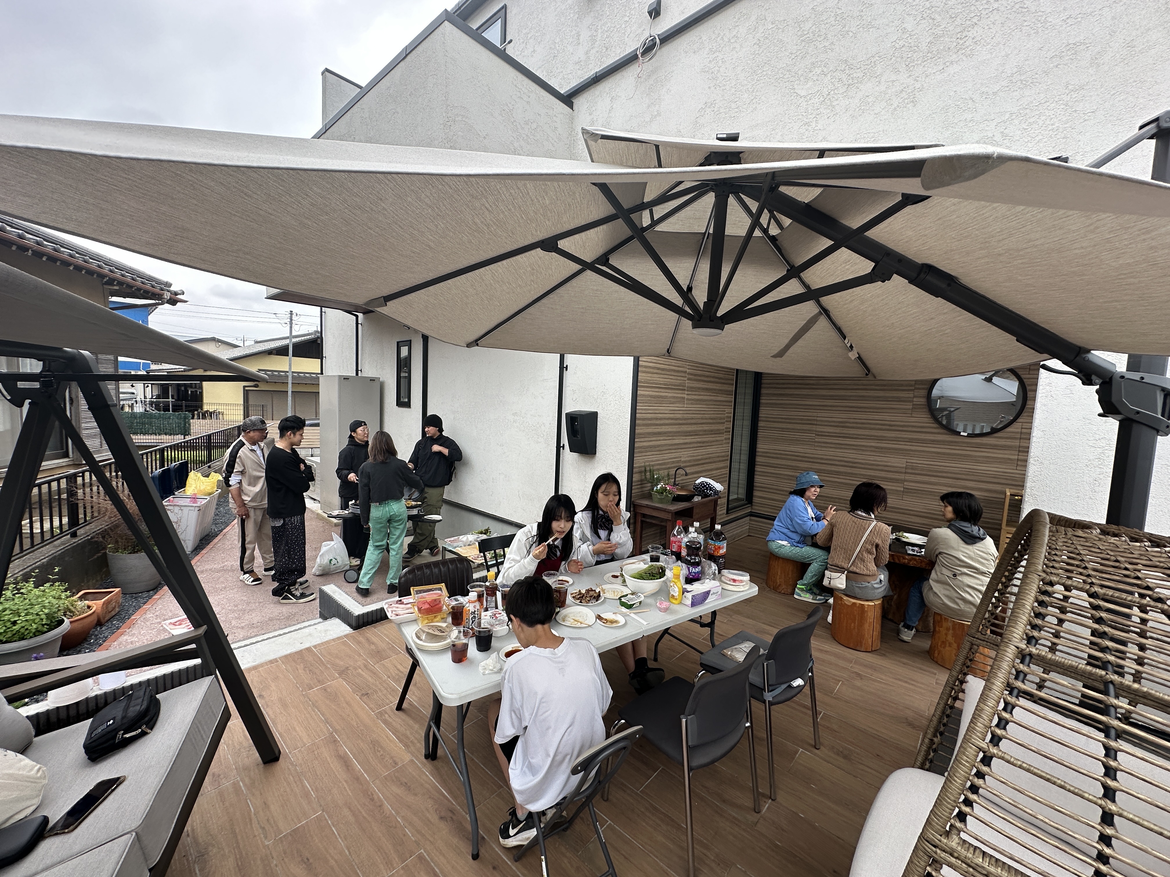 お客様とBBQ！